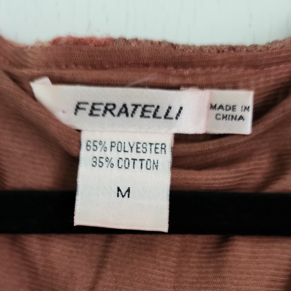 Elegant Women's Lace Blouse in Pink and Brown - Picture 2 of 8